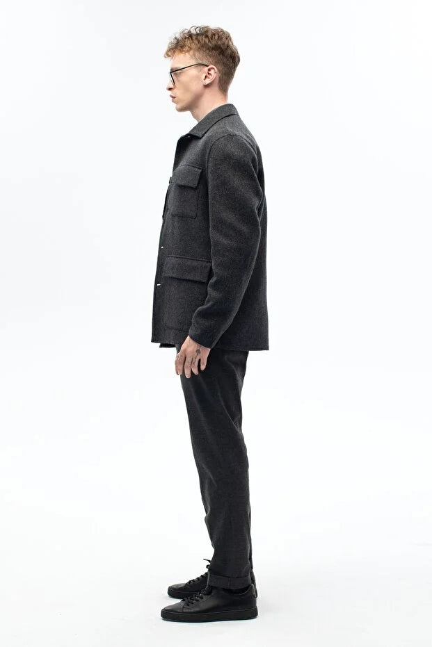 Erkek Yünlü El Yapımı Ceket