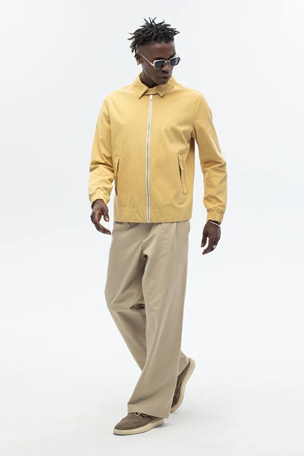 Erkek Günlük Regular Kalıp Mevsimlik Mont - Sarı
