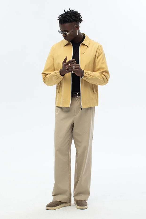 Erkek Günlük Regular Kalıp Mevsimlik Mont - Sarı