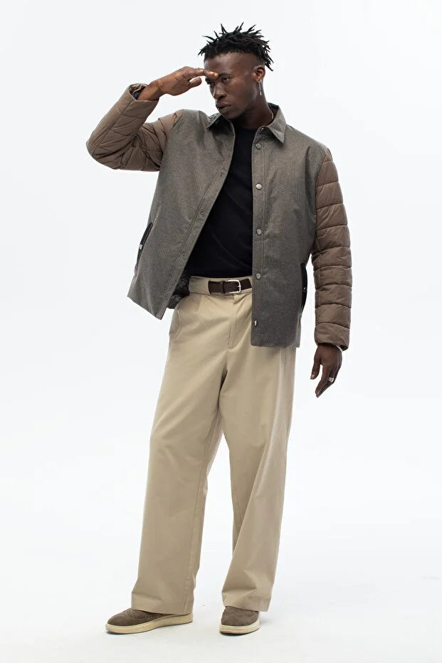 Erkek Kapitone Detaylı Regular Kalıp Dolumlu Su İticili Mont