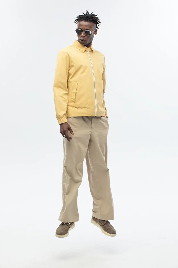 Erkek Günlük Regular Kalıp Mevsimlik Mont - Sarı