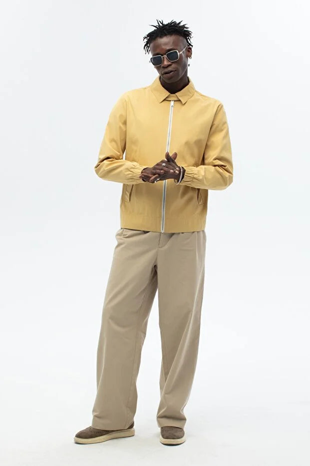 Erkek Günlük Regular Kalıp Mevsimlik Mont - Sarı